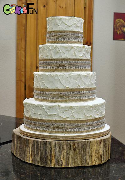 Rustic Wedding Cake - Cake by Cakes For Fun