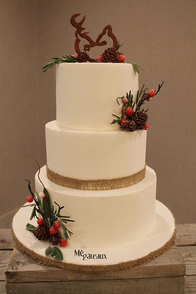 Rustic winter wedding cake - Cake by Mé Gâteaux