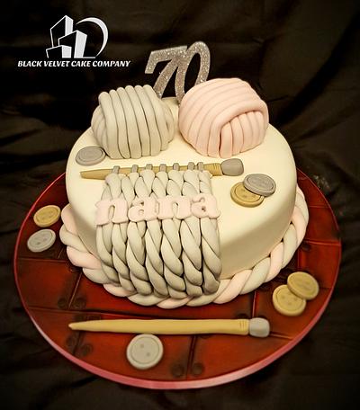 Knitting cake - Cake by Blackvelvetlee