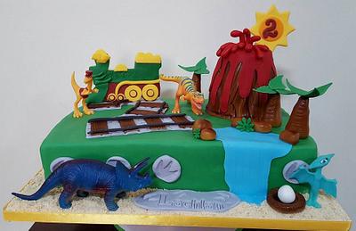 2nd Birthday Dinosaur Train Cake - Cake by MariaStubbs