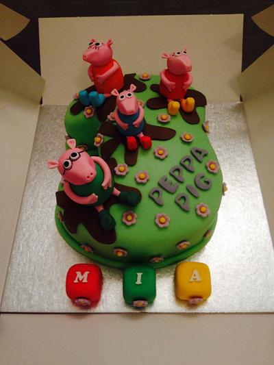 Pepper Pig Puddles cake - Cake by Julie Anderson