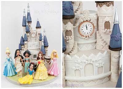 Princess castle cake / tort zamek z księżniczkami - Cake by Edyta rogwojskiego.pl