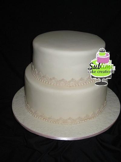 IVORY VINTAGE WEDDING CAKE - Cake by Sublime Cake Creations