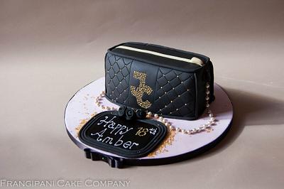 Black designer handbag cake - Cake by Frangipani Cake Company