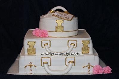 Suitcase Wedding - Cake by Creative Cakes by Chris