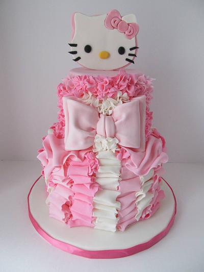 Pretty In Pink Hello Kitty 4th Birthday Cake - Cake by Denise Frenette 