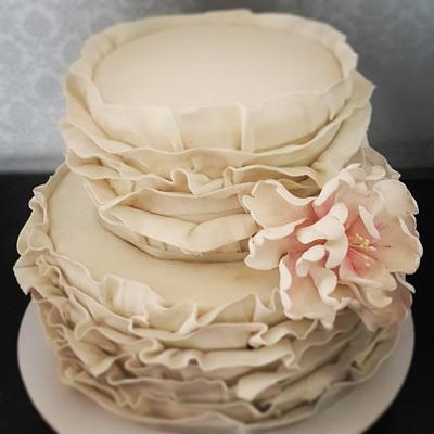 ruffle cake - Cake by nadyacakesindia