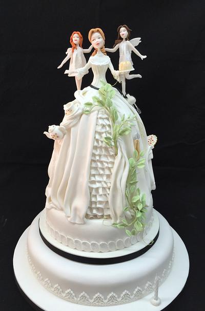 Porcelain doll and little angels - Cake by Galatia