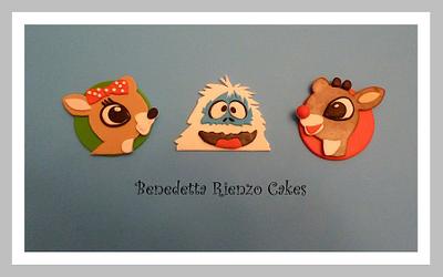 Rudolph and Friends Cupcake Toppers - Cake by Benni Rienzo Radic