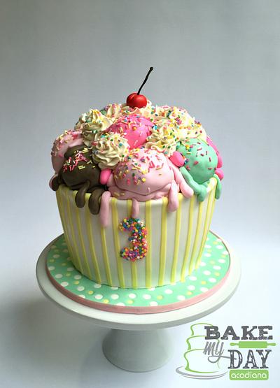 Bowl o' ice cream - Cake by Bake My Day Acadiana