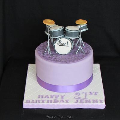 Drum kit cake - Cake by MicheleBakesCakes