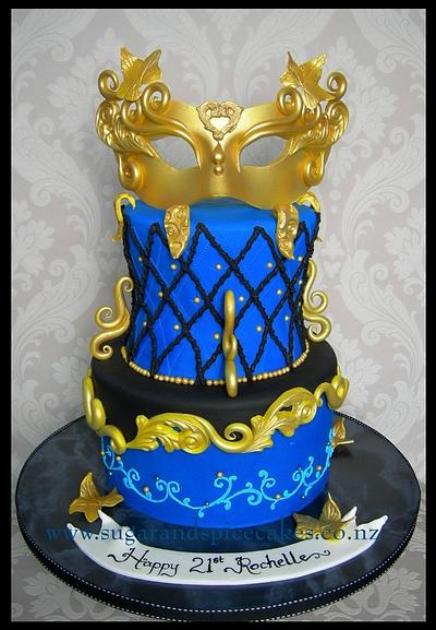 Midnight Masquerade Cake - Cake by Mel_SugarandSpiceCakes