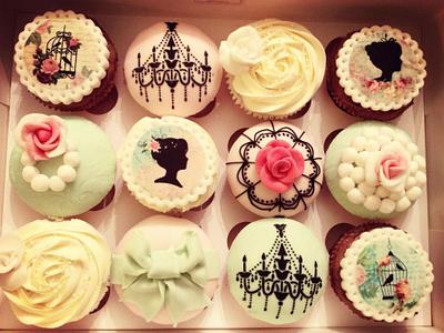 Vintage themed cupcakes - Cake by Cakes by Nohaila