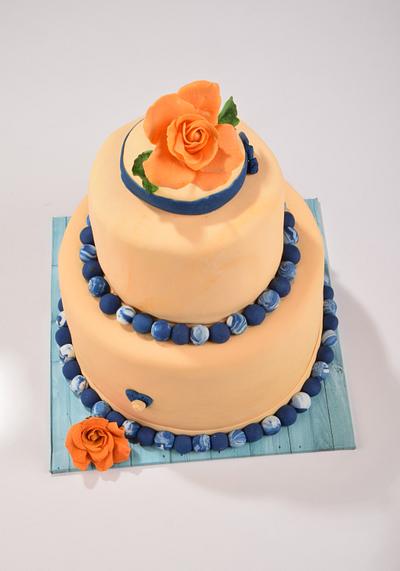 wedding flower cake - Cake by michal katz