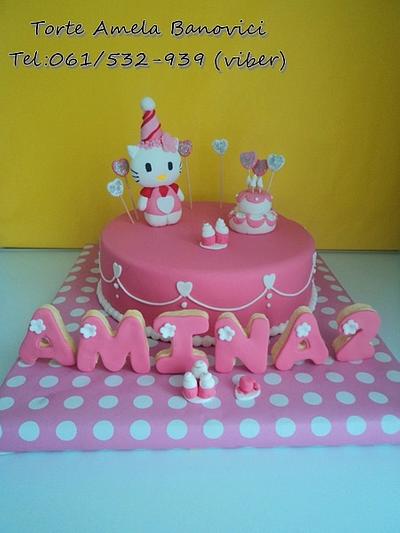 hello kitty cake and cookies - Cake by Torte Amela
