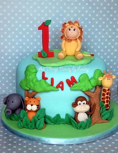 Safari themed birthday cake and cupcakes - Cake by All Things Dainty by Lesley