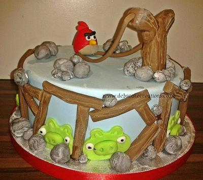 Angry Birds - Red - Cake by debscakecreations