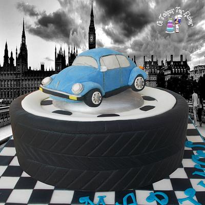Beetle car vintage !!!!  - Cake by Moustoula Eleni (Alchemists of cakes)