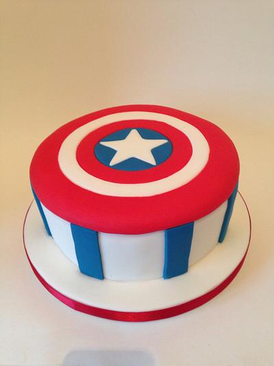 Captain America shield cake - Cake by The Chocolate Bakehouse