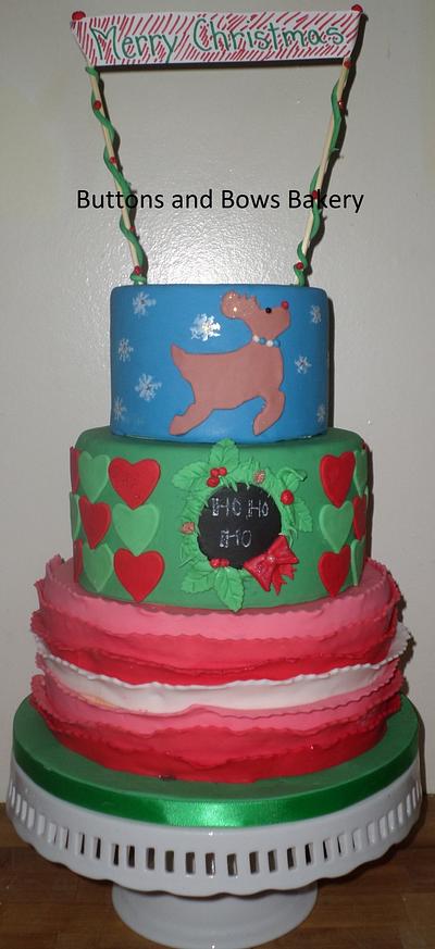 Reindeer Games Christmas Cake - Cake by CakeLuv