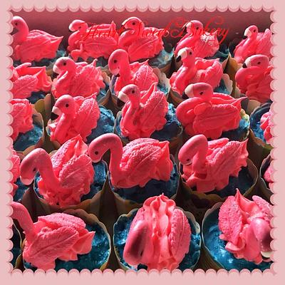 Flamingo cupcakes - Cake by Heart