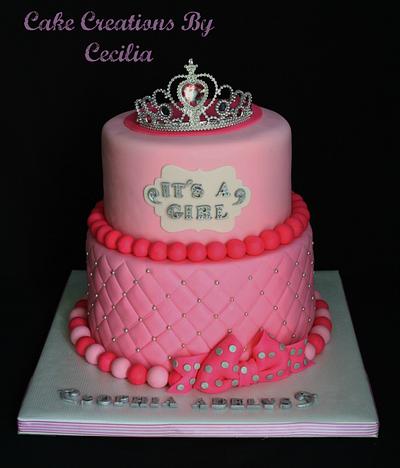 Princess Baby shower Cake - Cake by CakeCreationsCecilia