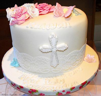 Holy Communion Cake/Cupcakes - Cake by Melissa's Cupcakes