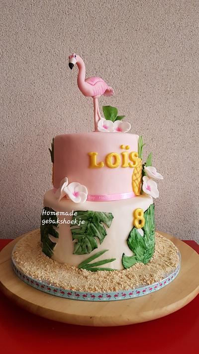 Flamingocake - Cake by Gebakshoekje