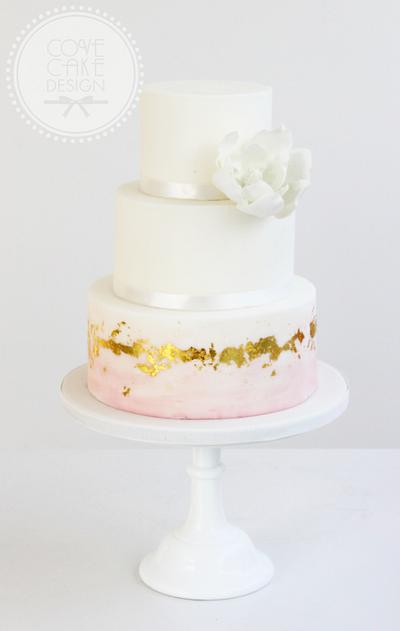 Delicate pink and gold  - Cake by Cove Cake Design