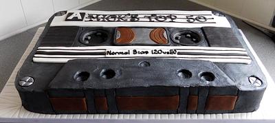 cassette tape cake - Cake by barbscakes