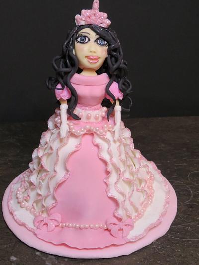 Princess Frilly Pink Topper - Cake by Nancy T W.