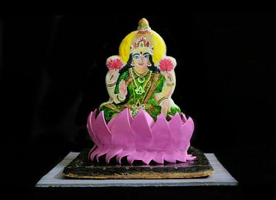 Goddess Lakshmi Sugar Cookie by Sumeru Creations - Cake by Sumerucreations