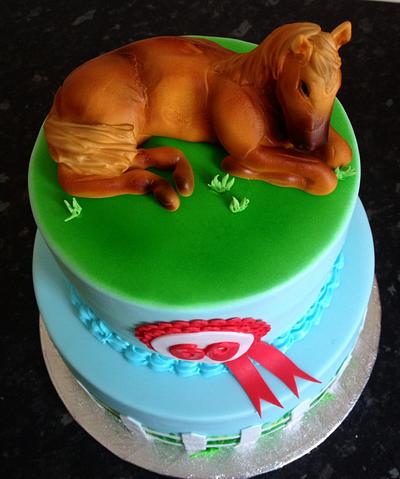 Horse themed 60th birthday cake - Cake by Daisychain's Cakes
