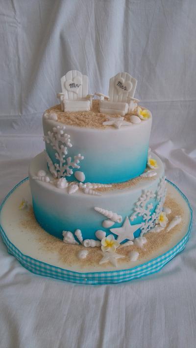 Beach wedding cake - Cake by Zuzana Kmecova