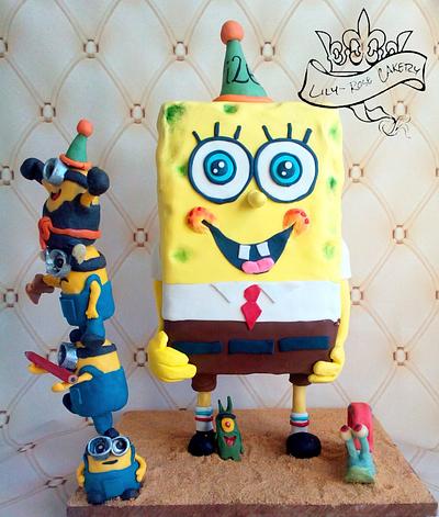 Chocolate spongeBob!  - Cake by Lily-rose cakery