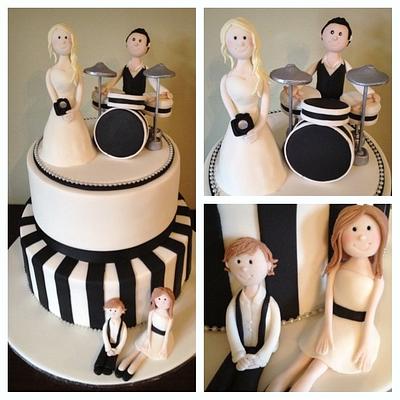 Black and white Wedding cake - Cake by Kellie
