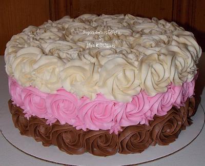 Neapolitan Roses - Cake by Sugar Sweet Cakes