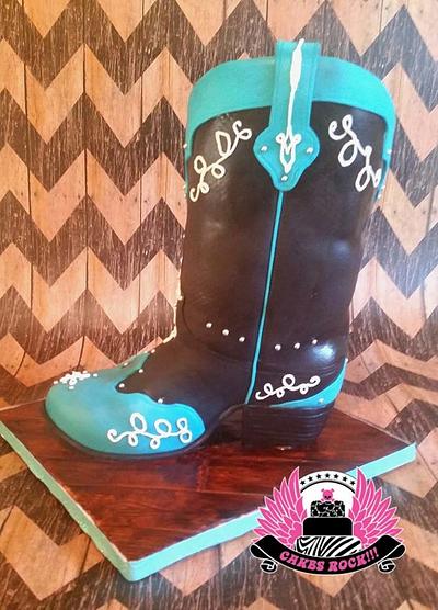 Gringo Cowgirl Boot for a 50th Birthday - Cake by Cakes ROCK!!!  