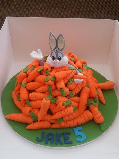 Bugs Bunny birthday cake - Cake by Elaine Bennion (Cake Genie, Cakes by Elaine)