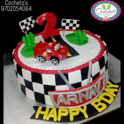 Car theme cake - Cake by Deepti