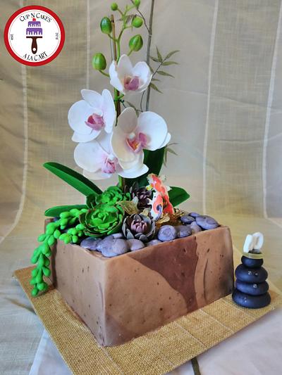 Rustic Zen - Cake by Cup N Cakes a la C'ART by Karen