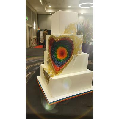 LGBT Geode wedding cake - Cake by Lisa Herrera (A Cake Come True)