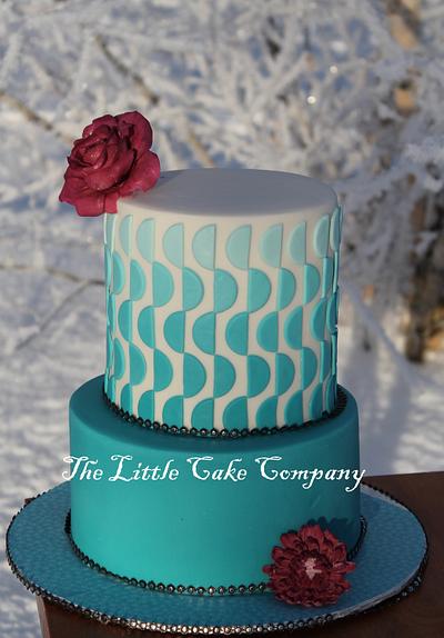 Teal wedding cake - Cake by The Little Cake Company