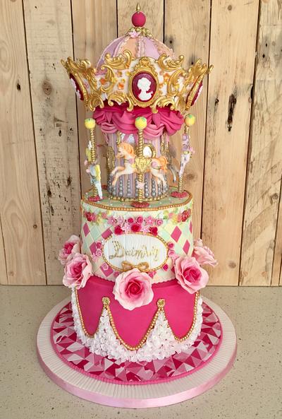 Carousel Christening Cake - Cake by Alanscakestocraft