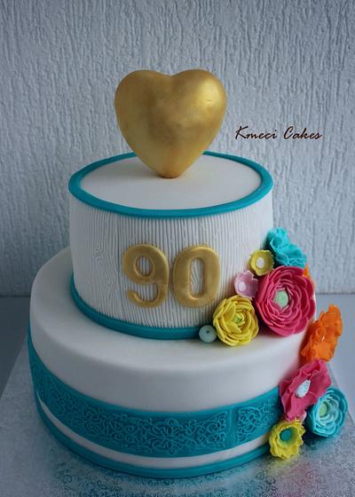 Gold heart - Cake by Kmeci Cakes 