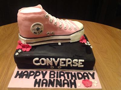 Converse Shoe Birthday Cake  - Cake by Sarah's Crafty Cakes