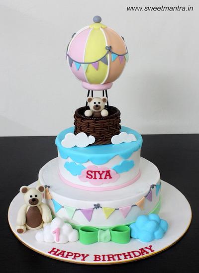 1st birthday balloon cake - Cake by Sweet Mantra Homemade Customized Cakes Pune