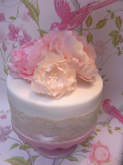 Pretty Pink Peonies...x - Cake by Lulu Belles Cupcake Creations