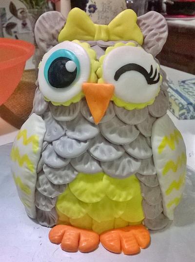 owl cake topper - Cake by  Pink Ann's Cakes