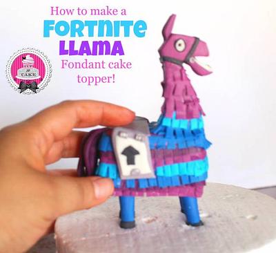 FORTNITE CAKE TUTORIAL!, Loot Llama Cake Topper Tutorial
